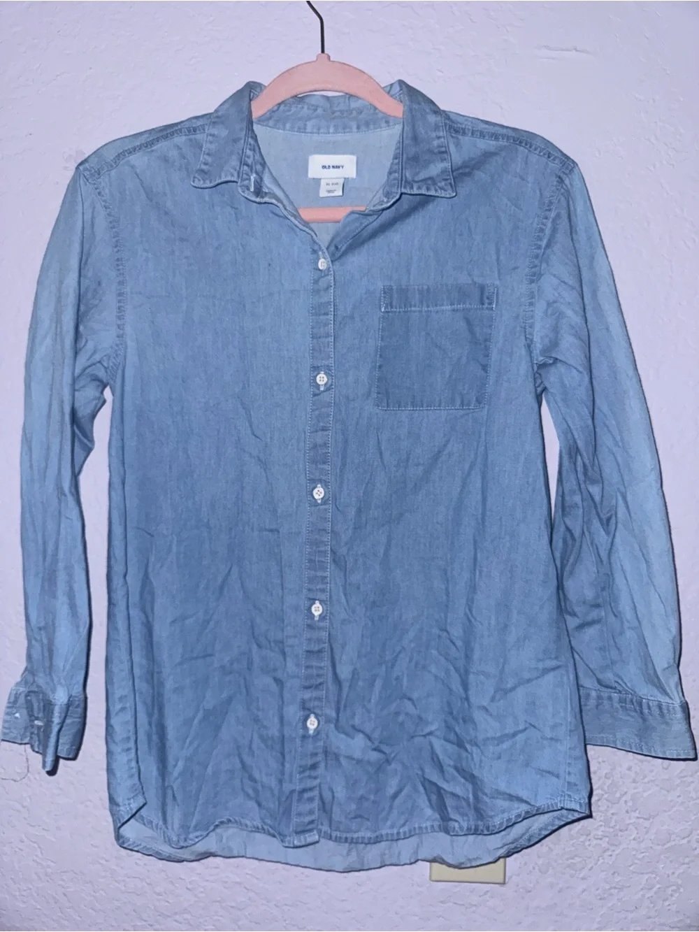 Old Navy Light Blue Casual Denim Button-Down Shirt